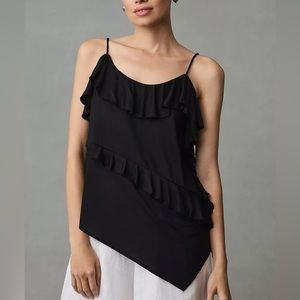 Anthropologie Asymmetrical Ruffle Cami